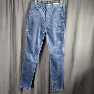 LOFT‎ The Skinny Corduroy Pants Women's Size 27 Blue Velvet Slim Fit